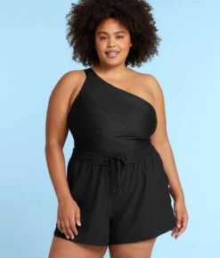 The High Tide Swim Shorts - Sea Urchin 10 The High Tide Swim Shorts - Sea Urchin -Summersalt Shop RuchedSwimSkirtSeaUrchinFront1