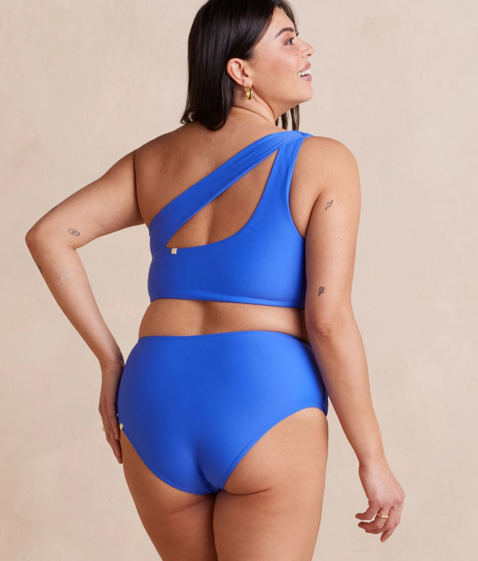 The Ruched High Leg High Rise Bottom - Hydrangea 2 The Ruched High Leg High Rise Bottom - Hydrangea - Image 2