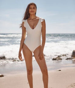 The Ruffle Backflip - White Sand -Summersalt Shop Ruffle Backflip White Sand 3
