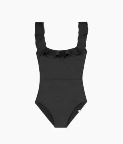 The Ruffle Seaway Square Neck One-Piece - Sea Urchin -Summersalt Shop Ruffle Square Neck One Piece Sea Urchin Flat