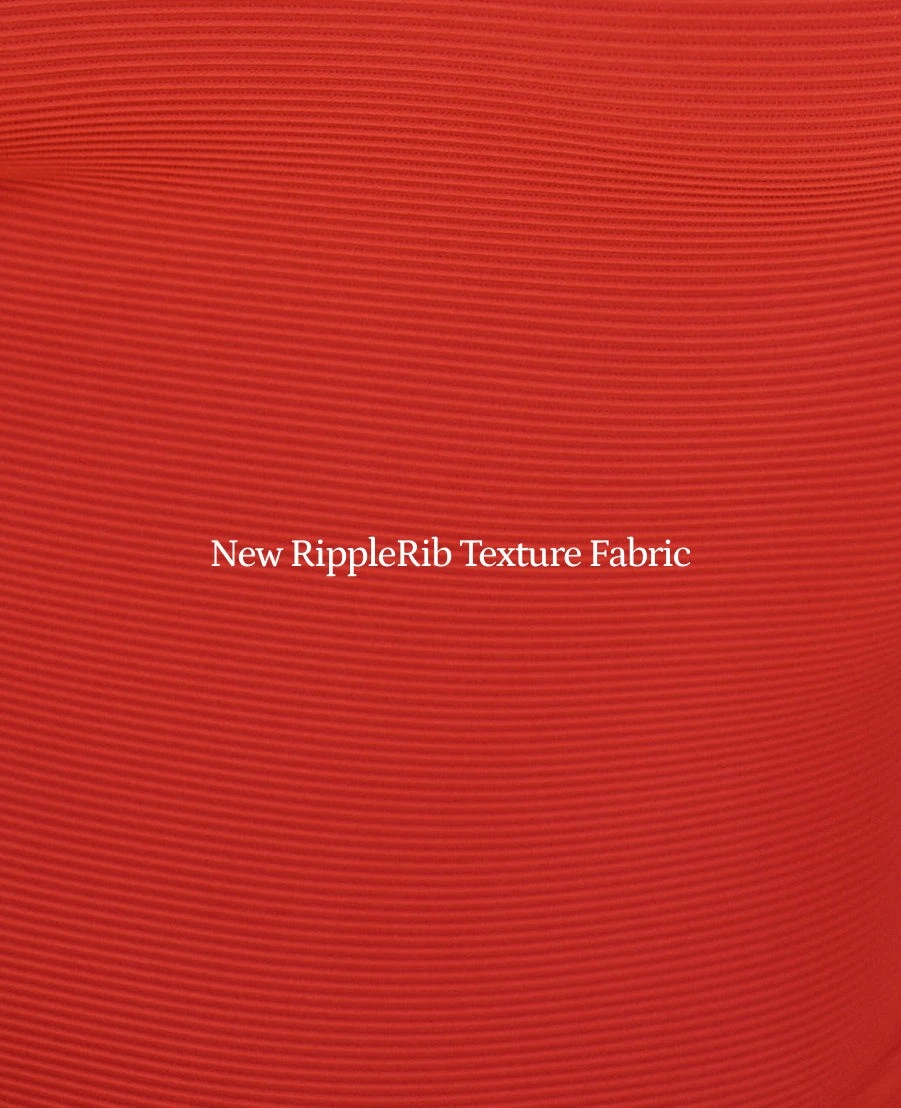 The RippleRib Mid Rise Bikini Bottom - Lava 3 The RippleRib Mid Rise Bikini Bottom - Lava - Image 3