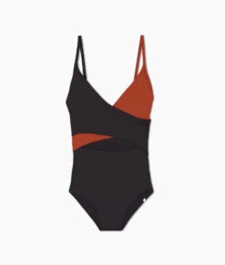 The Sea Breeze Cutout One-Piece - Amber & Sea Urchin -Summersalt Shop Sea Breeze Cut Out Sea Urchin Amber FLAT