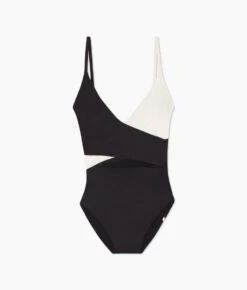The Sea Breeze Cutout One-Piece - Sea Urchin & White Sand -Summersalt Shop Sea Breeze Cutout One Piece Sea Urchin White Sand 1