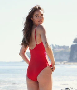 The Sea Breeze Cutout One-Piece - Lava & Hibiscus -Summersalt Shop SeabreezeCutoutOPBack5 276632c4 b943 4511 bb4e fa5c62741bfd