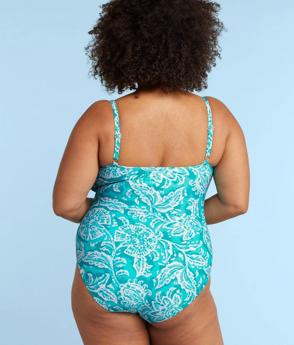 The Seascape Sweetheart One Piece - Batik In Seafoam & Harbor 3 The Seascape Sweetheart One Piece - Batik In Seafoam & Harbor - Image 3
