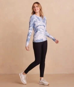 The Long Sleeve Pullover - Slate Marble -Summersalt Shop Side Full TheLongSleevePullover SlateMarble