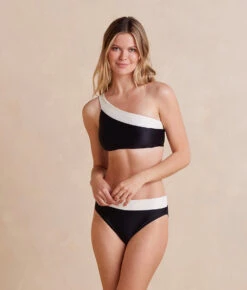 The Sidestroke Bikini Top - White Sand & Sea Urchin