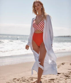 The Silky Luxe Long Effortless Shirtdress Cover-Up - Cloud White -Summersalt Shop Silky Luxe Effortless Shirtdress Long White 3