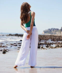 The Silky Luxe Palazzo Pants With Ties - Cloud White -Summersalt Shop Silky Luxe Palazzo Pants with Ties White Sand 3 162d0c47 5fd0 464c aecf 4ade42e46d69