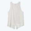 The Convertible Split Back Tank - White Sand