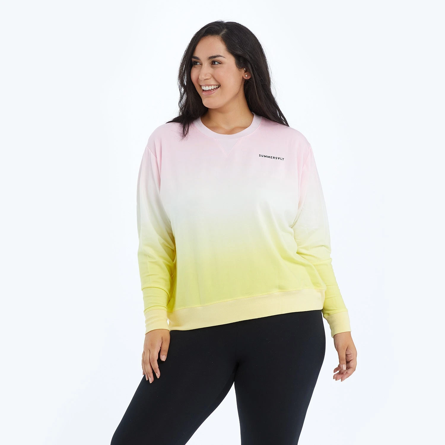 The Softest French Terry Relaxed Crew - Ombre 2 The Softest French Terry Relaxed Crew - Ombre - Image 2