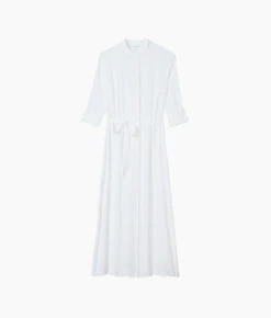 The Silky Luxe Long Effortless Shirtdress Cover-Up - Cloud White -Summersalt Shop The Effortless Shirtdress Cover Up FLAT 2 8038d7f9 6671 4d51 b882 684770c8f246
