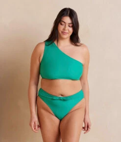 The Tie Belt High Leg Mid Rise Bottom - Seaglass 9 The Tie Belt High Leg Mid Rise Bottom - Seaglass -Summersalt Shop TieBeltHighLegMidRiseBottom Seaglass Front