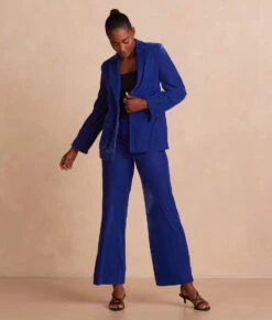 The Sustainable Velvet Collection Wide Leg Pant - Imperial -Summersalt Shop VelvetBlazer Blue 1 4fce1bf7 077a 41a6 8d12 6e1bee20caed