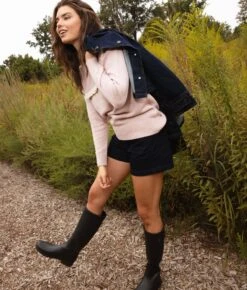 The Year-Round Crewneck Ruffle Sweater - Petal -Summersalt Shop Year Round Crewneck Ruffle Sweater Petal 5