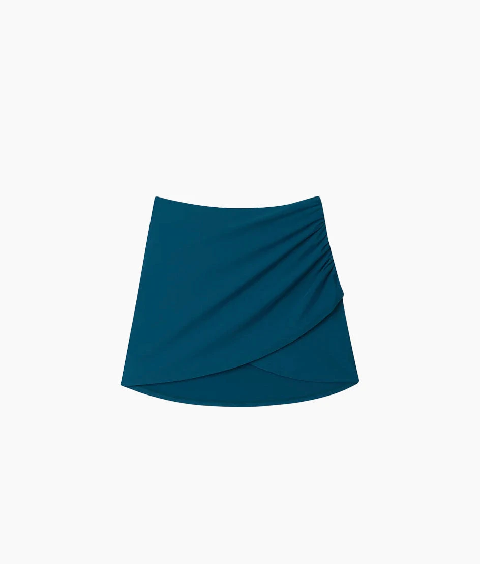 The Ruched Swim Skirt - Seaweed 1 The Ruched Swim Skirt - Seaweed