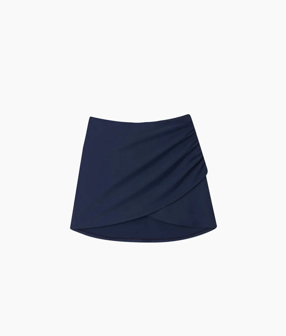 The Ruched Swim Skirt - Deep Sea 1 The Ruched Swim Skirt - Deep Sea