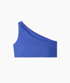 The Ruched Sidestroke Bikini Top - Hydrangea -Summersalt Shop flatlaygraybackground 5